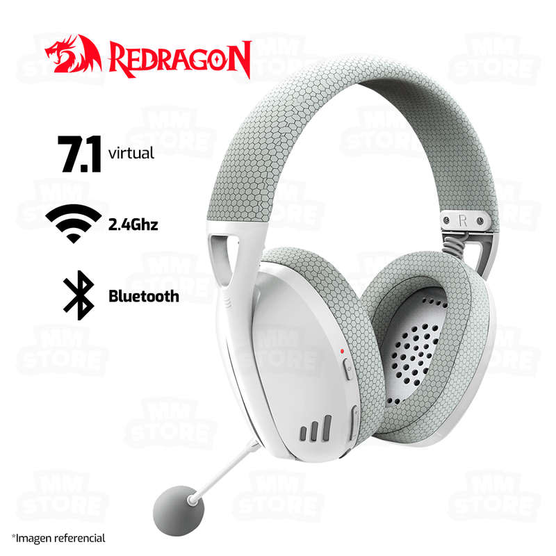 AUDIFONO REDRAGON IRE PRO H848 | BLUETOOTH- INALAMBRICO- USB | 7.1 | GRIS