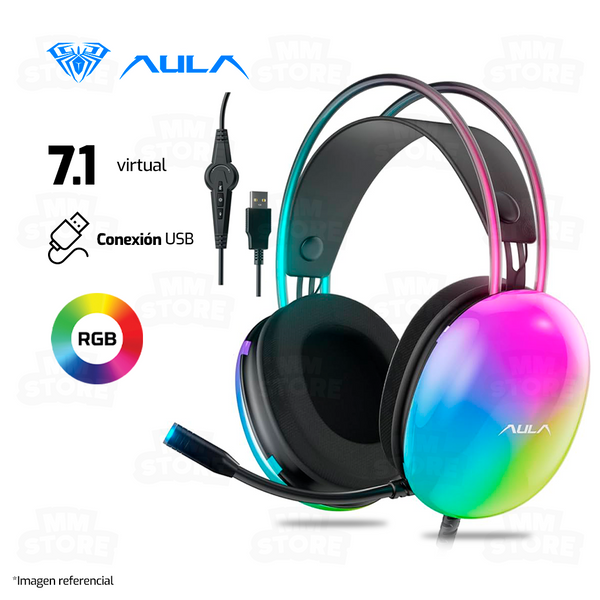 AUDIFONO AULA S505 | USB | 7.1 | RGB | NEGRO