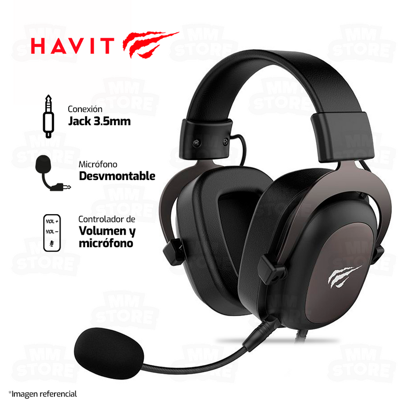 AUDIFONO HAVIT H2002D | 3.5 MM | NEGRO