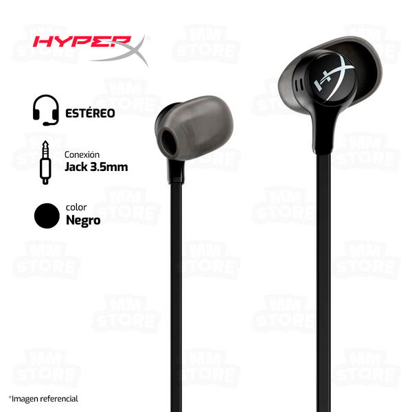 AUDIFONO HYPERX CLOUD EARBUDS II | 3.5MM | ESTEREO | NEGRO