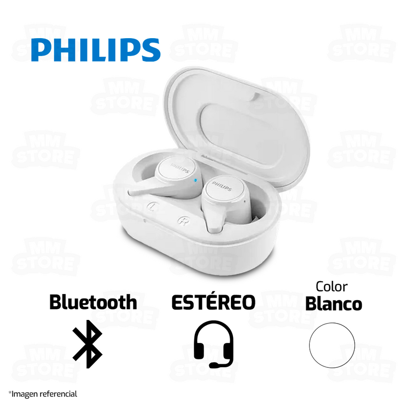 AUDIFONO PHILIPS TAT1207WT | BLUETOOTH | ESTEREO | BLANCO