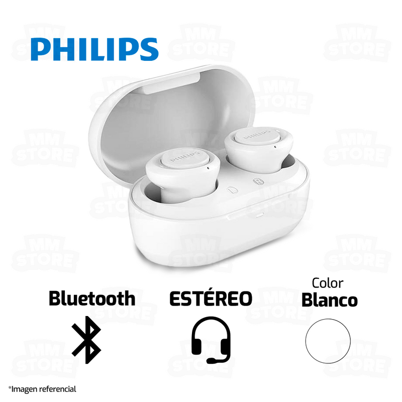 AUDIFONO PHILIPS TAT1215WT | BLUETOOTH | ESTEREO | BLANCO