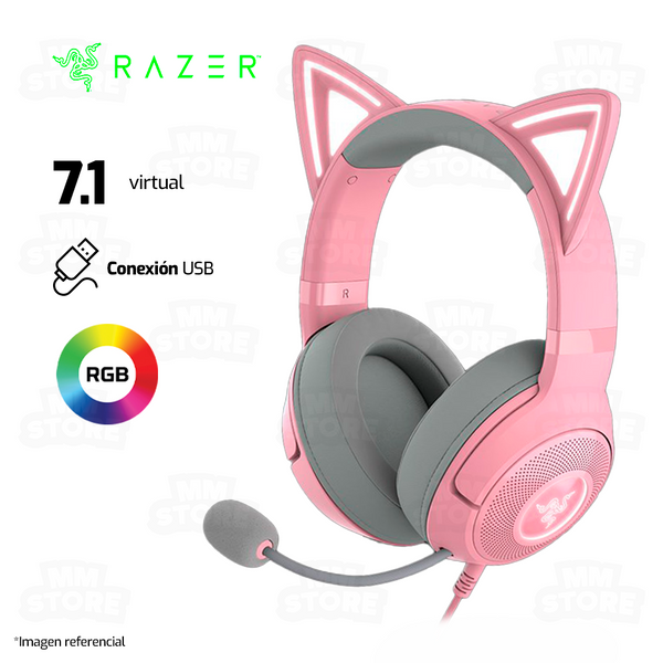 AUDIFONO RAZER KRAKEN KITTY V2 CHROMA USB QUARTZ | USB | 7.1 | RGB