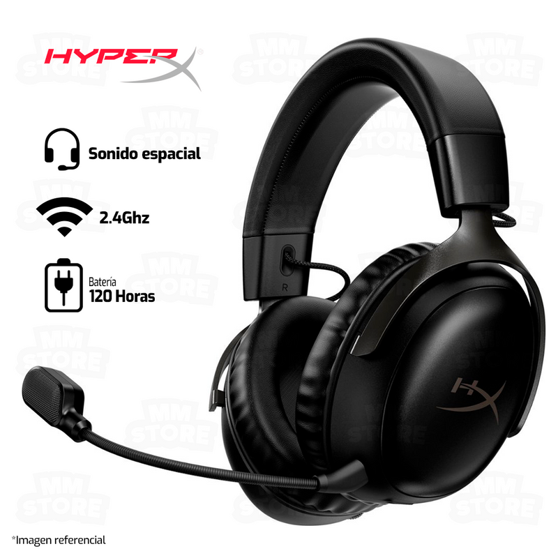 AUDIFONO HYPERX CLOUD III | INALAMBRICO | 7.1 | NEGRO