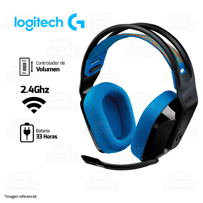 AUDIFONO LOGITECH G535 | INALAMBRICO | NEGRO-AZUL