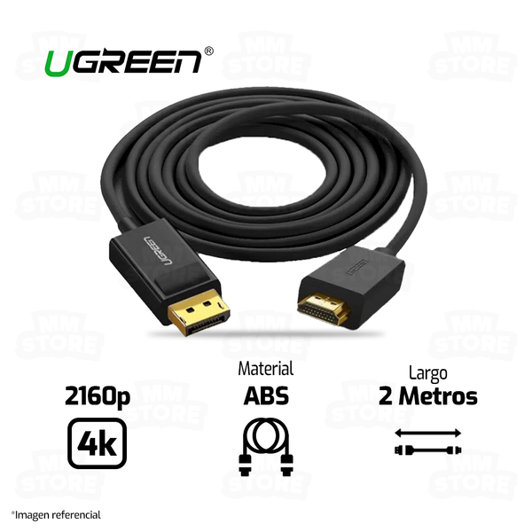 CABLE DISPLAYPORT A HDMI UGREEN 10202 | 4K | 2MTS