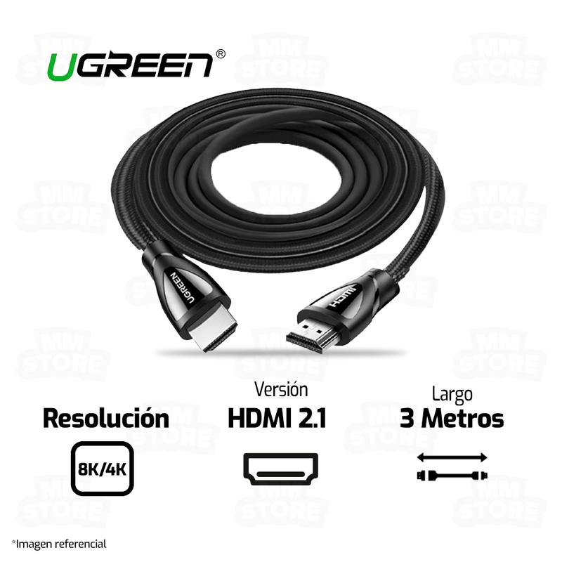 CABLE UGREEN HDMI 80404 | 8K | 60Hz | 3.0 MTS