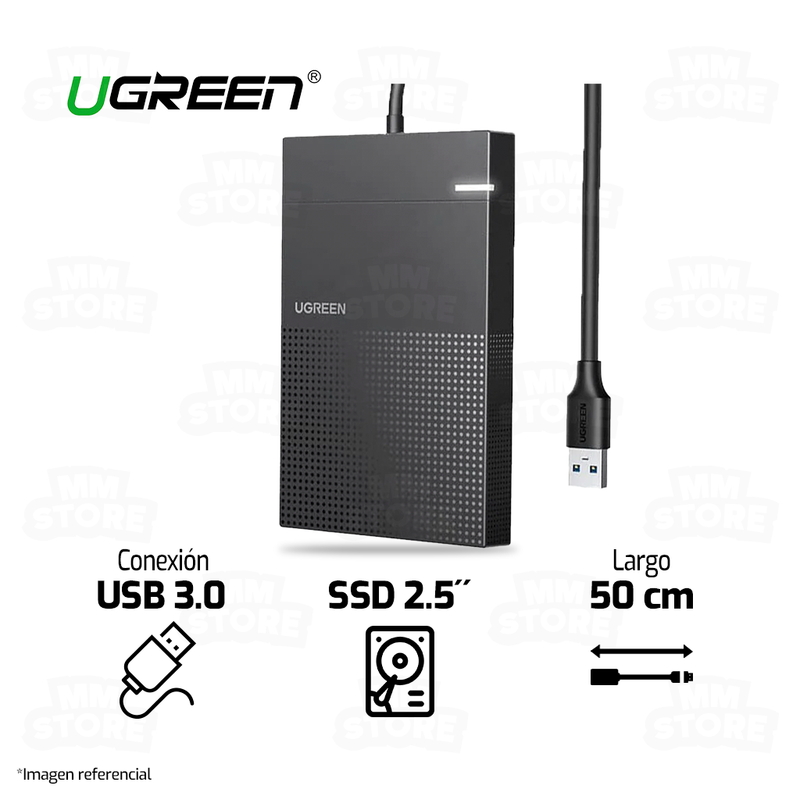 CASE EXTERNO PARA HDD - SSD 2.5" UGREEN 30719 | USB 3.0