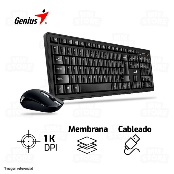 COMBO GENIUS KM-8200 | INALAMBRICO | TECLADO + MOUSE | NEGRO