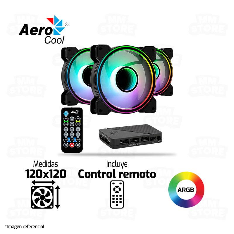 COOLER PARA CASE AEROCOOL MIRAGE 12 PRO | 3 EN 1 | 120MM | ARGB