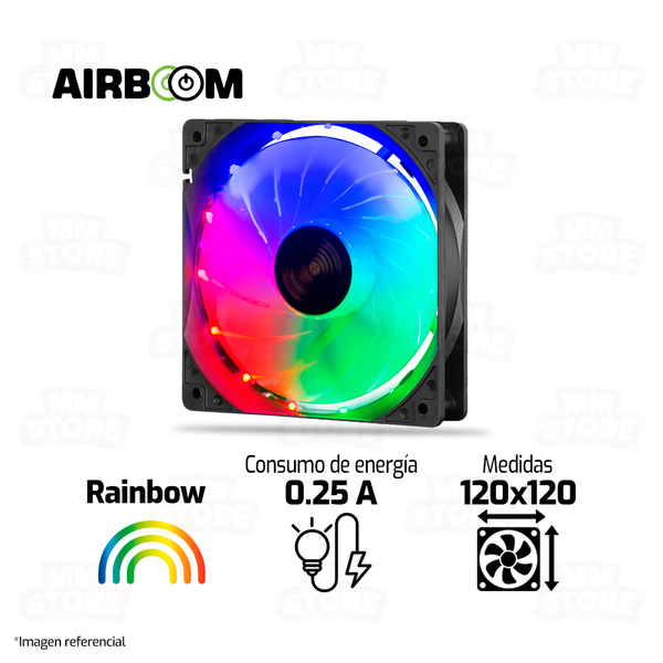 COOLER PARA CASE AIRBOOM TURBINE AB-125 | 120MM | RAINBOW