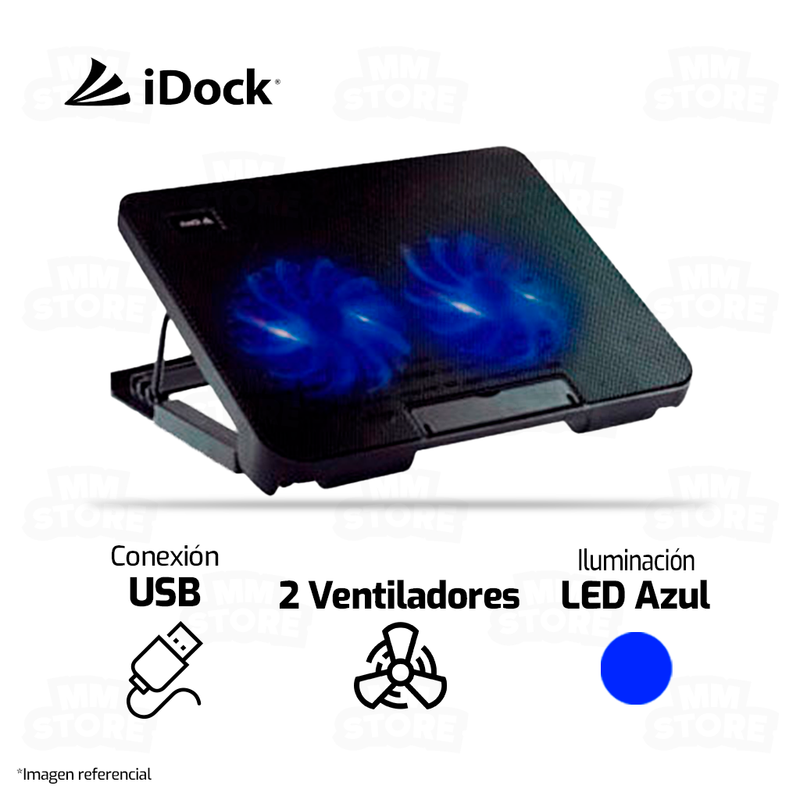 COOLER PARA LAPTOP IDOCK N8 QUANTUM II | 2 VENTILADORES