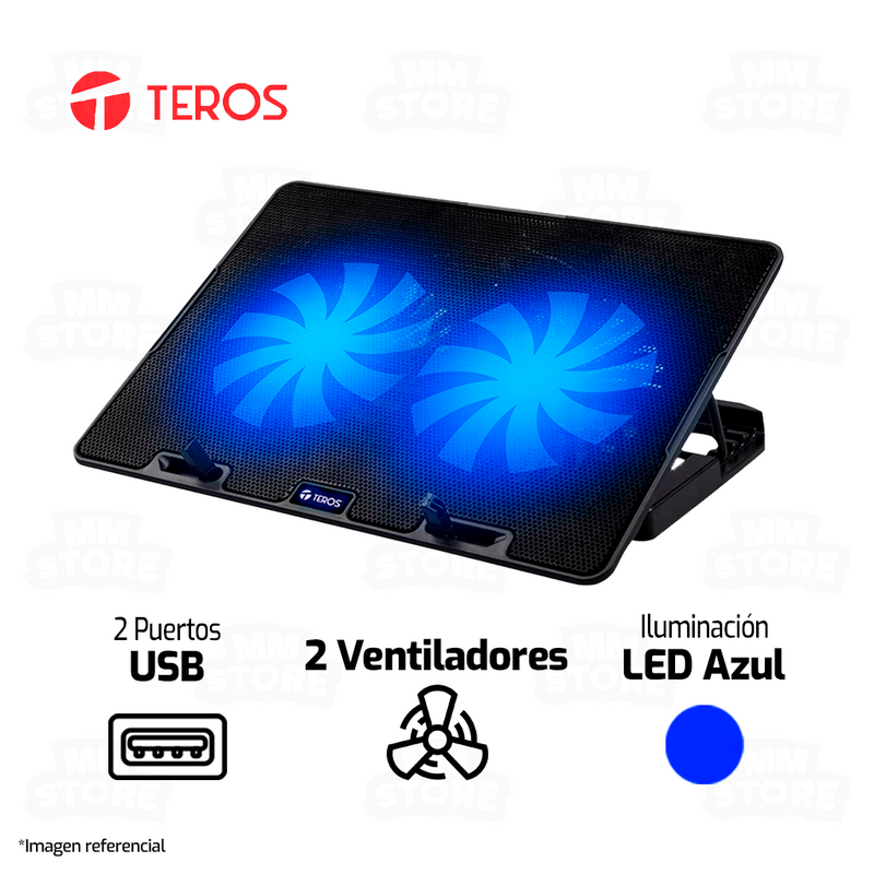 COOLER PARA LAPTOP TEROS TE-7020N | 2 VENTILADORES