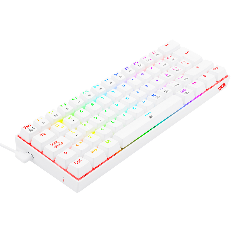 TECLADO REDRAGON DRAGONBORN K630 | ESPAÑOL | MECANICO | SW-RED | RGB | BLANCO