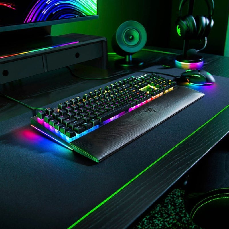 TECLADO RAZER BLACKWIDOW V4 | MECANICO | INGLES | SW-YELLOW | RGB | NEGRO