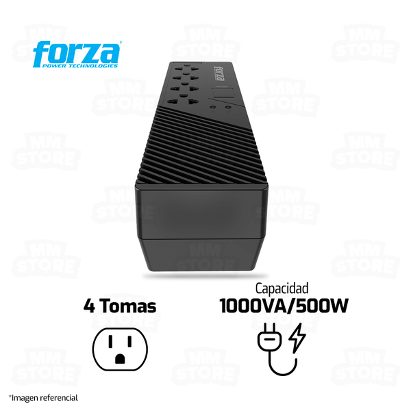 ESTABILIZADOR FORZA FVR-1012 | 1000VA/500W | 4 TOMAS