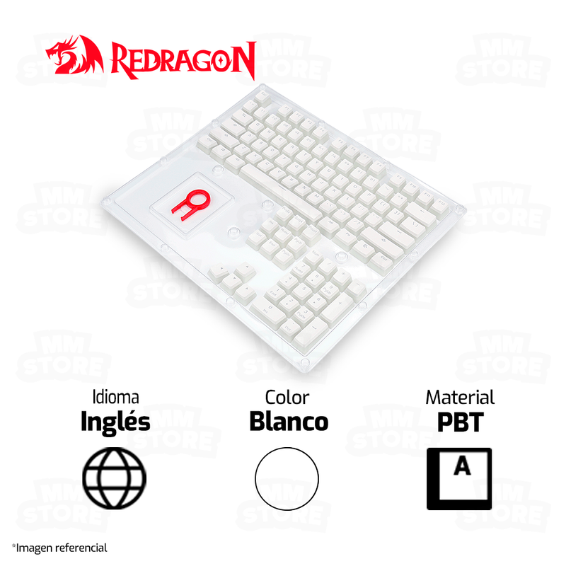 KEYCAPS REDRAGON SCARAB PUDDING | INGLES | BLANCO