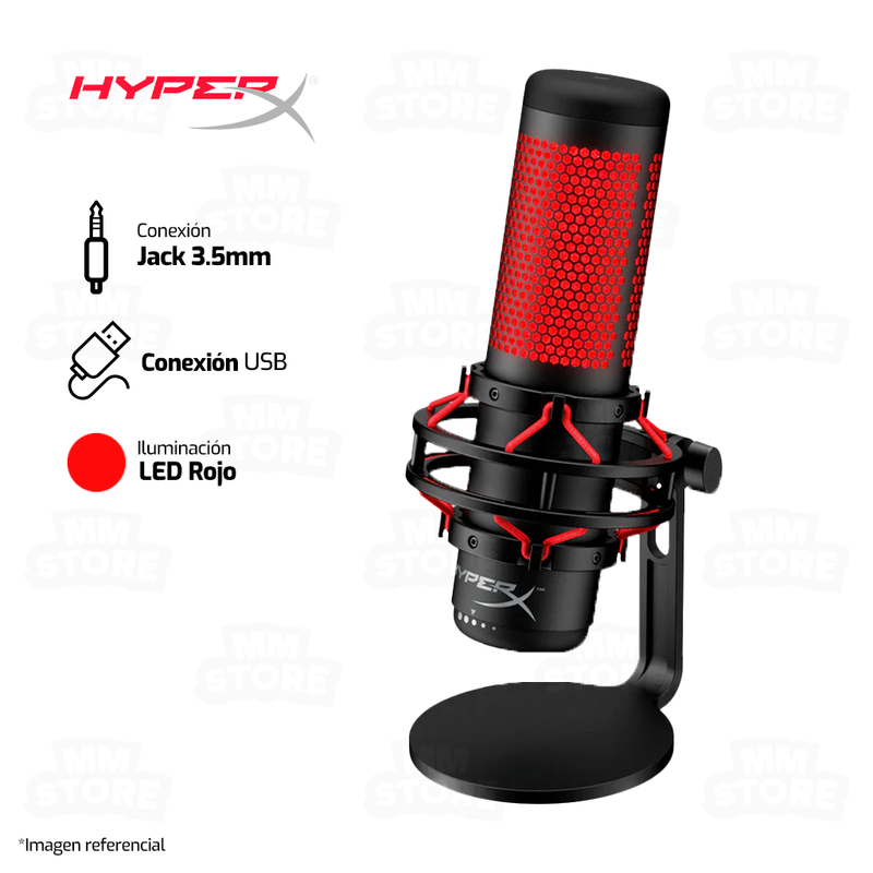 MICROFONO HYPERX QUADCAST | USB | LED ROJO