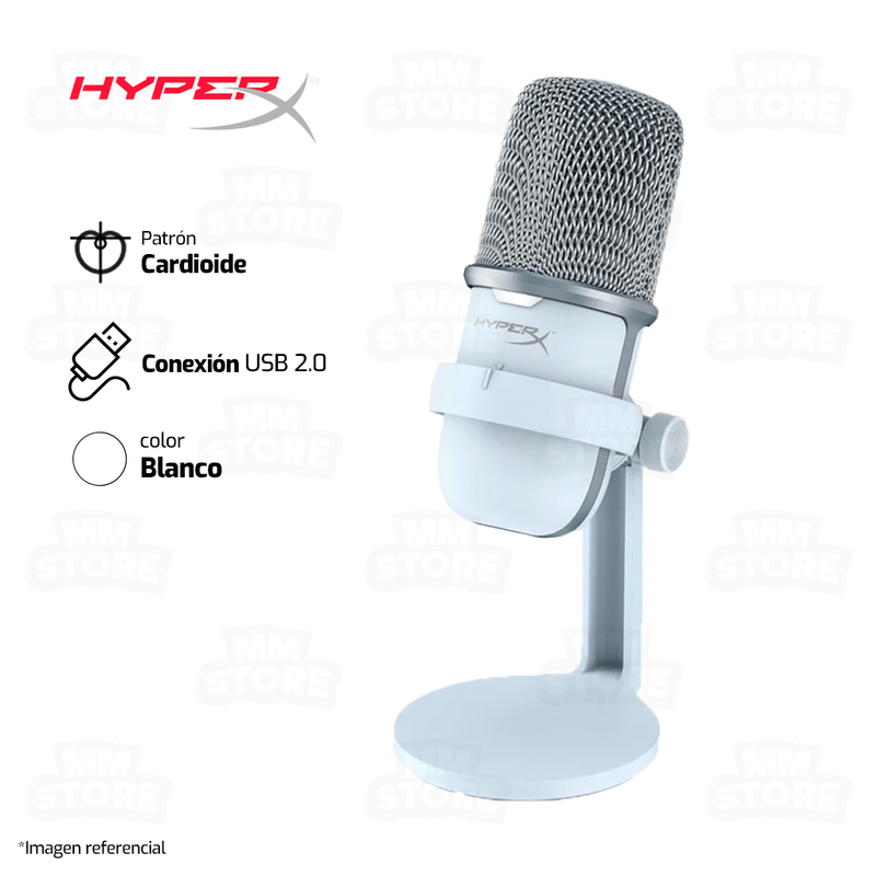 MICROFONO HYPERX SOLOCAST | USB | BLANCO