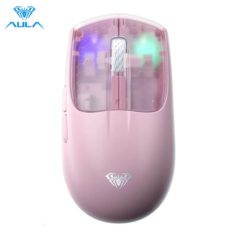 MOUSE AULA SC560 | INALAMBRICO - BLUETOOTH | 10,000 DPI | ROSADO