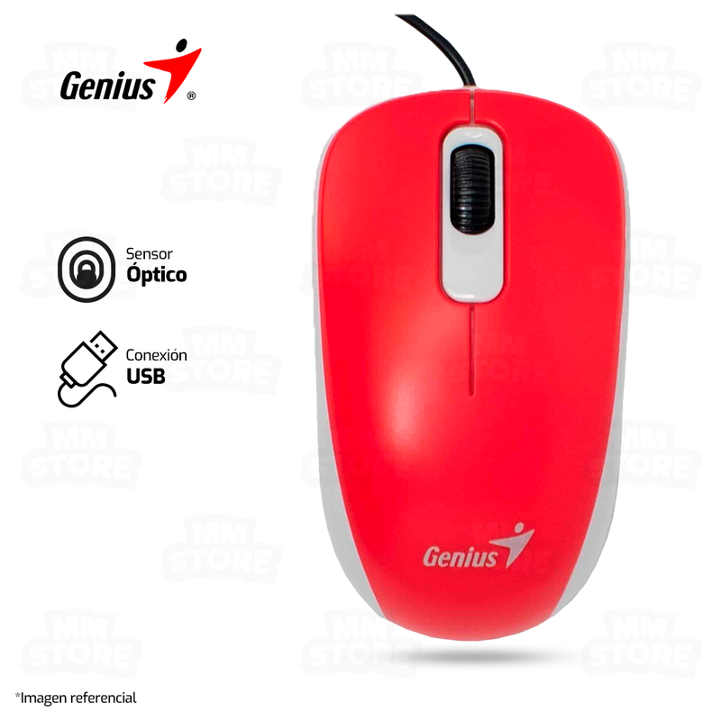 MOUSE GENIUS DX-110 | 1,000 DPI | ROJO