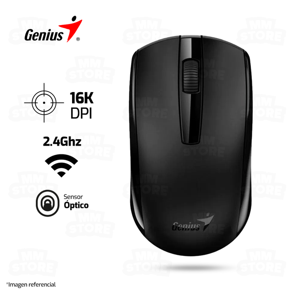 MOUSE GENIUS ECO-8100 | INALAMBRICO | RECARGABLE | 1.600 DPI | NEGRO