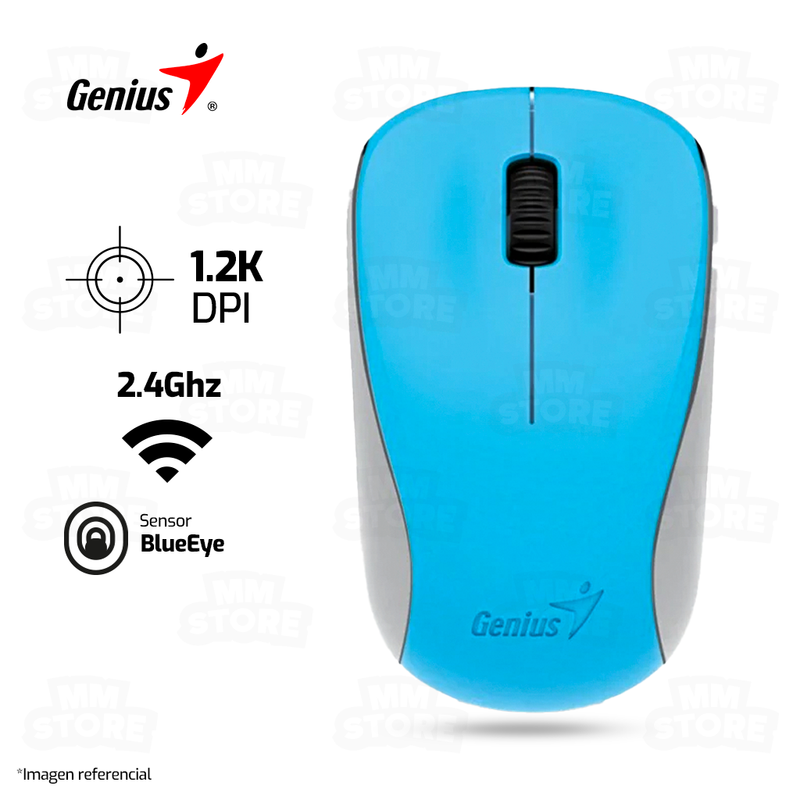 MOUSE GENIUS NX-7000 | INALAMBRICO | 1,000 DPI | CELESTE