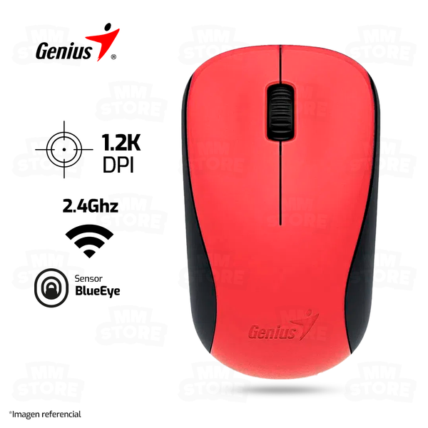 MOUSE GENIUS NX-7000 | INALAMBRICO | 1,000 DPI | ROJO