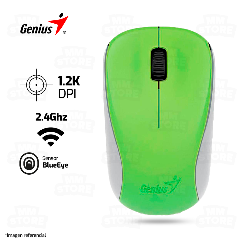 MOUSE GENIUS NX-7000 | INALAMBRICO | 1,000 DPI | VERDE