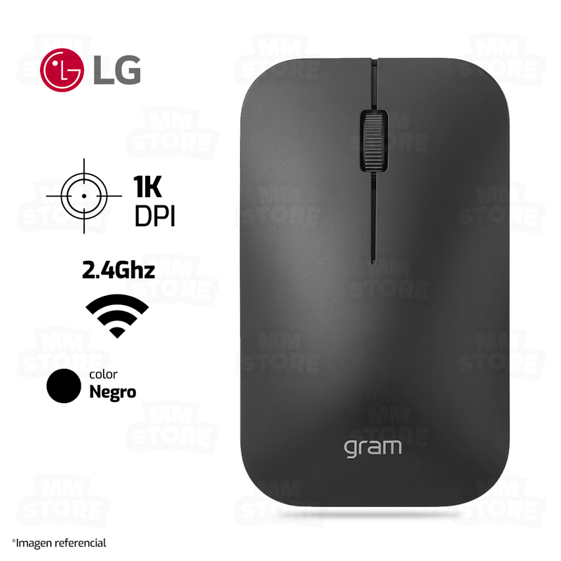 MOUSE LG GRAM | INALAMBRICO | 1,000 DPI | NEGRO