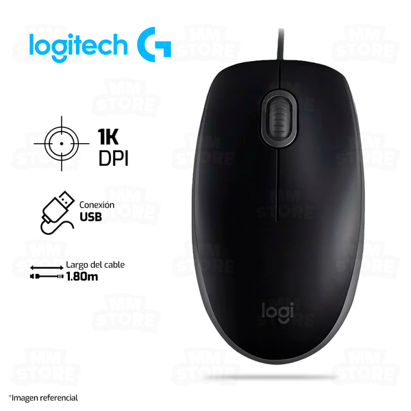 MOUSE LOGITECH M110 SILENT | 1,000 DPI | NEGRO