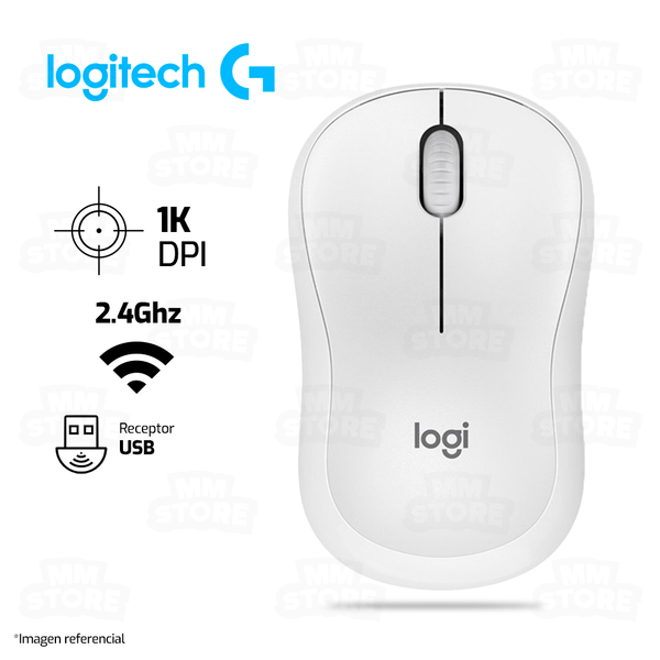 MOUSE LOGITECH M220 SILENT | INALAMBRICO | 1,000 DPI | BLANCO