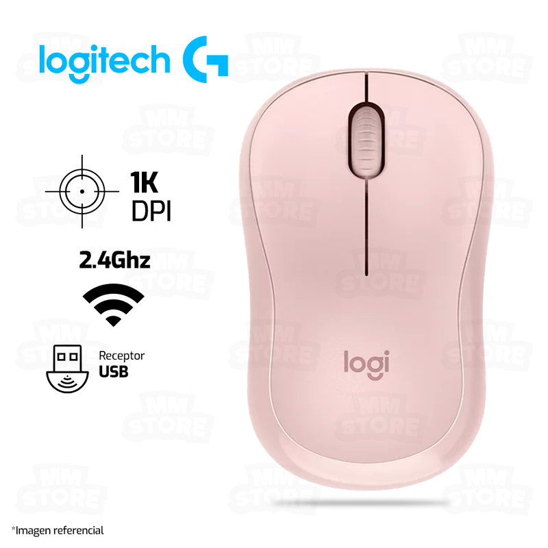 MOUSE LOGITECH M220 SILENT | INALAMBRICO | 1,000 DPI | ROSADO