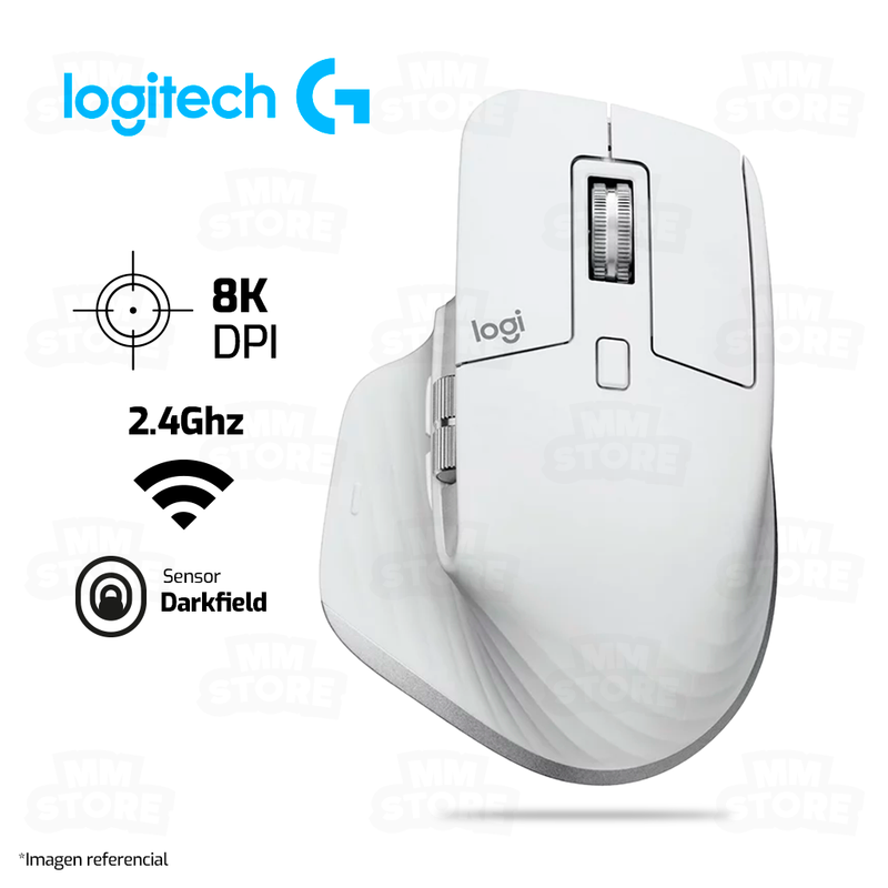 MOUSE LOGITECH MX MASTER 3S | INALAMBRICO | 8,000 DPI | BLANCO