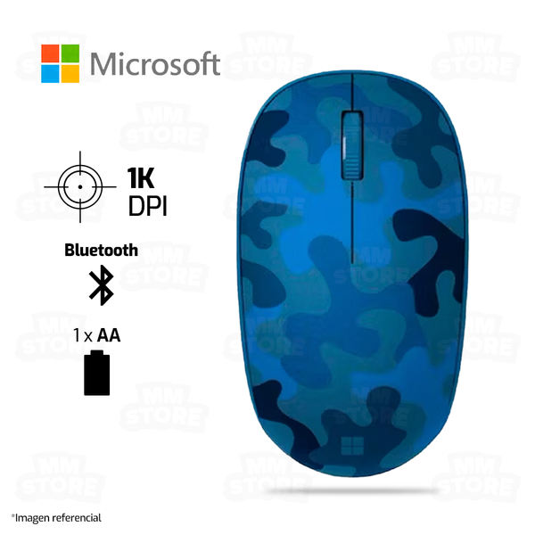 MOUSE MICROSOFT CAMO SPECIAL EDITION SOURIS | BLUETOOTH | 1,000 DPI | AZUL