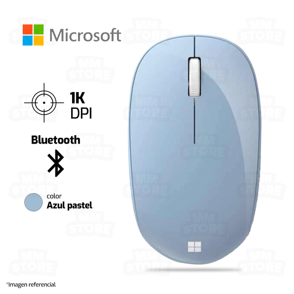 MOUSE MICROSOFT SOURIS | BLUETOOTH | 1,000 DPI | AZUL PASTEL