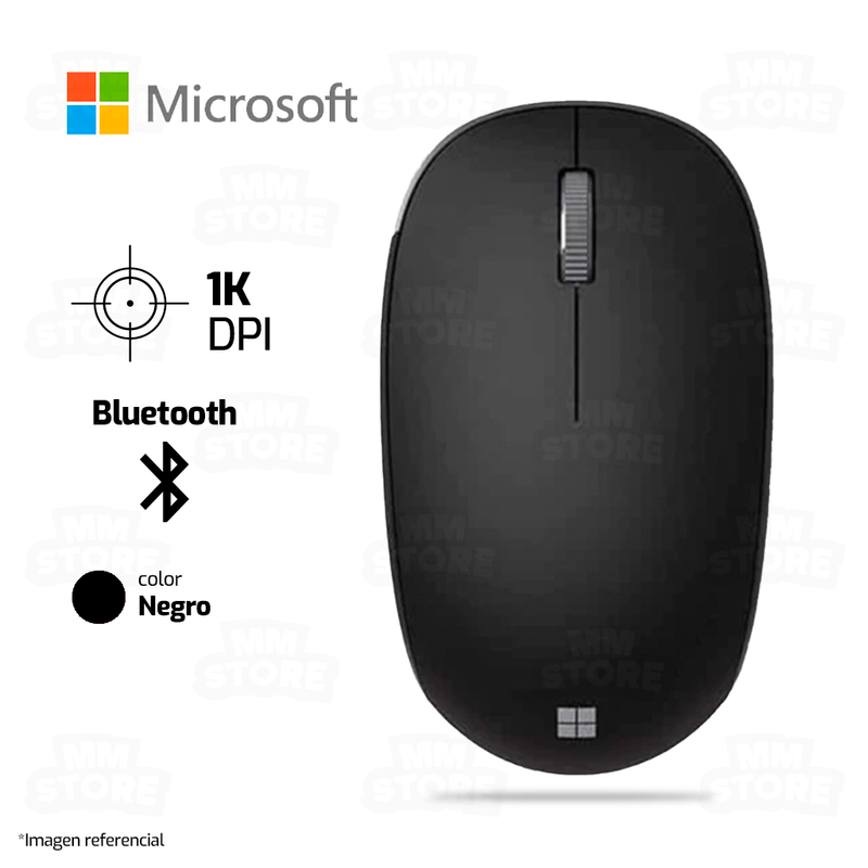 MOUSE MICROSOFT SOURIS | BLUETOOTH | 1,000 DPI | NEGRO