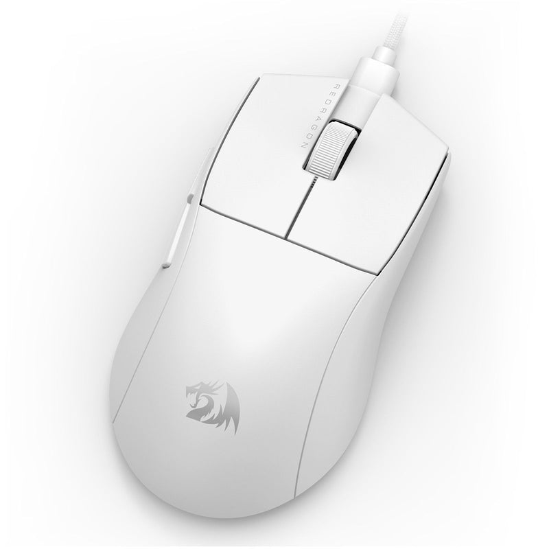 MOUSE REDRAGON K1NG (1K HZ) M724W | CABLEADO | 12,400 DPI | BLANCO