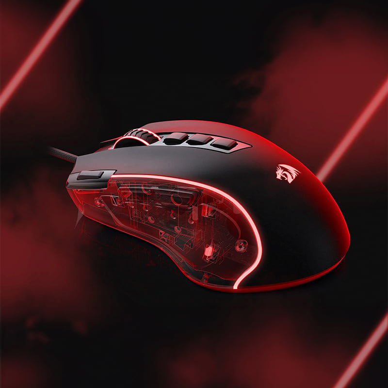 MOUSE REDRAGON PREDATOR M612 | CABLEADO | 8,000 DPI | RGB | NEGRO