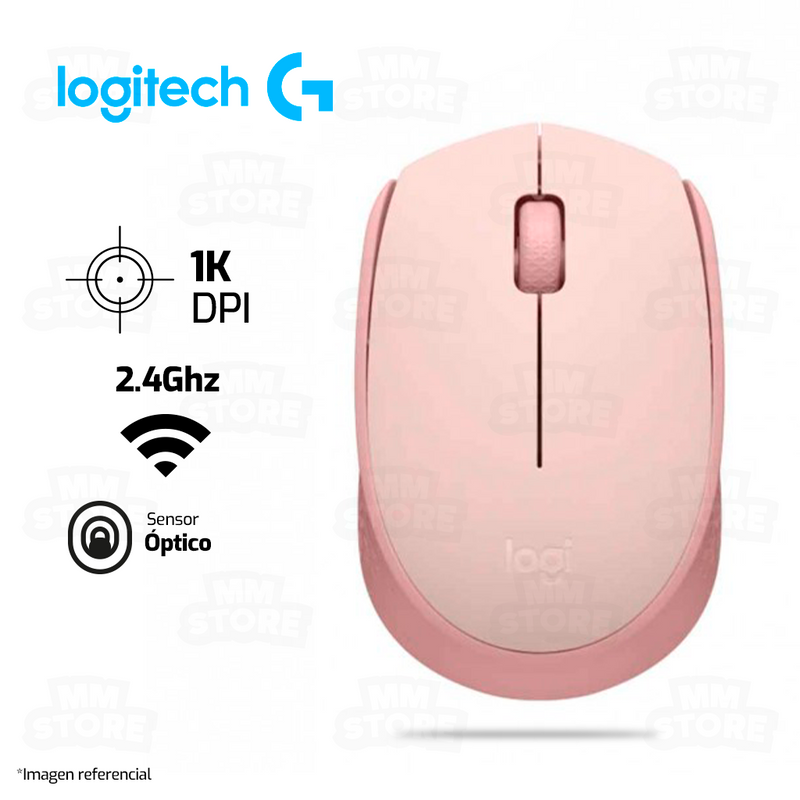 MOUSE LOGITECH M170 | INALAMBRICO | 1,000 DPI | ROSADO