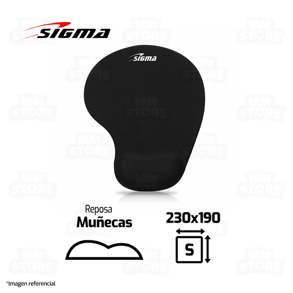 MOUSEPAD SIGMA SIG X5+W | MUÑEQUERA | NEGRO