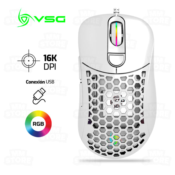 MOUSE VSG AQUILA AIR BRILLANTE | 16,000 DPI | RGB | BLANCO