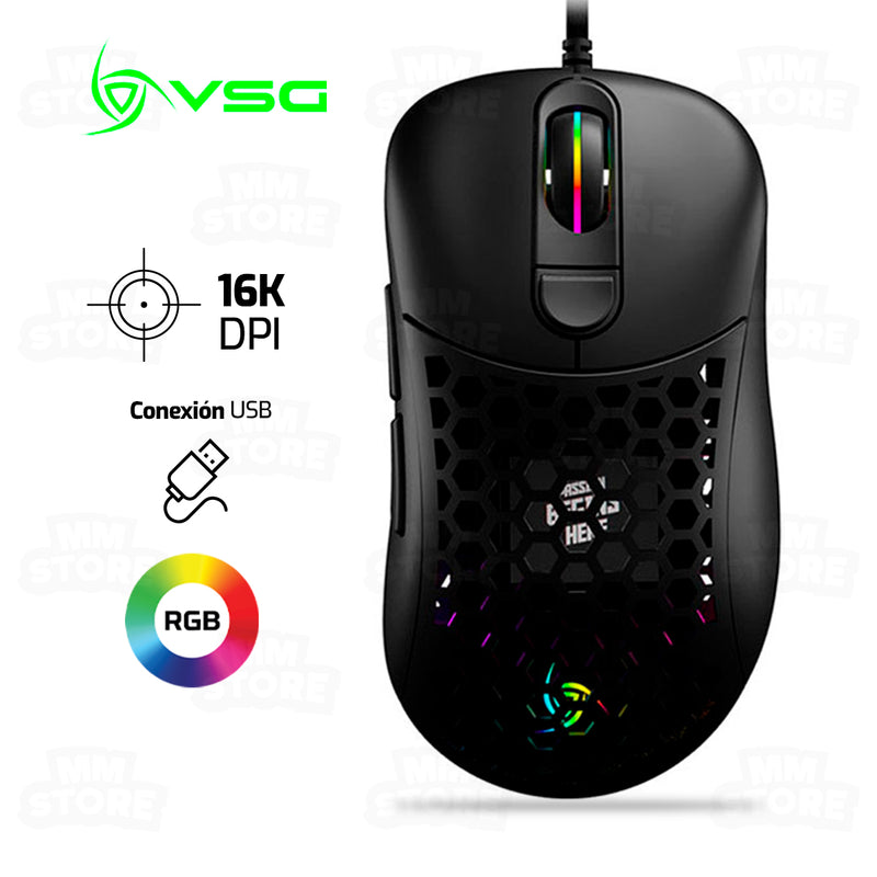 MOUSE VSG AQUILA AIR MATE | 16, 000 DPI | RGB | NEGRO