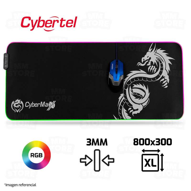 MOUSEPAD CYBERTEL FX108 | 800 X 300 x 3MM | RGB