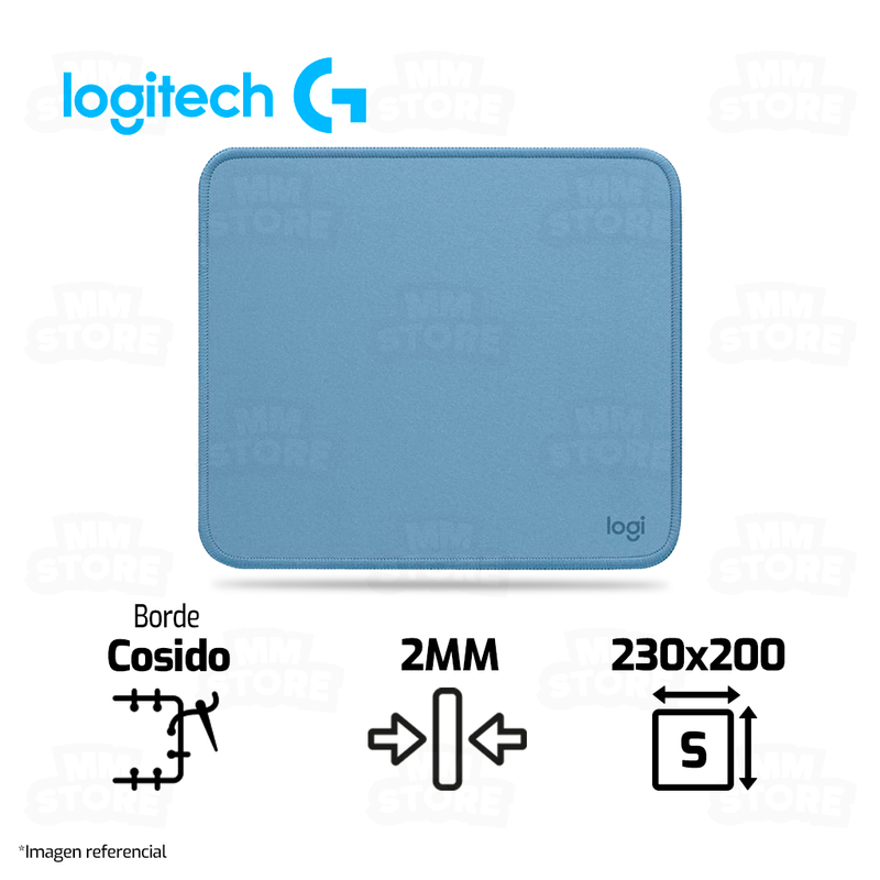 MOUSEPAD LOGITECH ANTI-SALPICADURAS | S | 230 X 200MM | AZUL