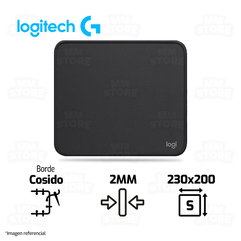 MOUSEPAD LOGITECH ANTI-SALPICADURAS | S | 230 X 200MM | NEGRO