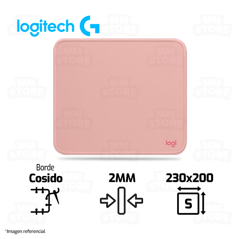 MOUSEPAD LOGITECH ANTI-SALPICADURAS | S | 230 X 200MM | ROSADO