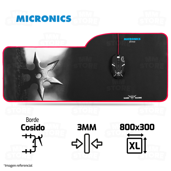 MOUSEPAD MICRONICS NINJA X100 | XL | 800 X 300 X 3MM