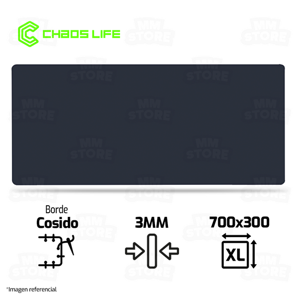 MOUSEPAD CHAOS LIFE | XL | 700 X 300 X 3MM | BORDE NEGRO