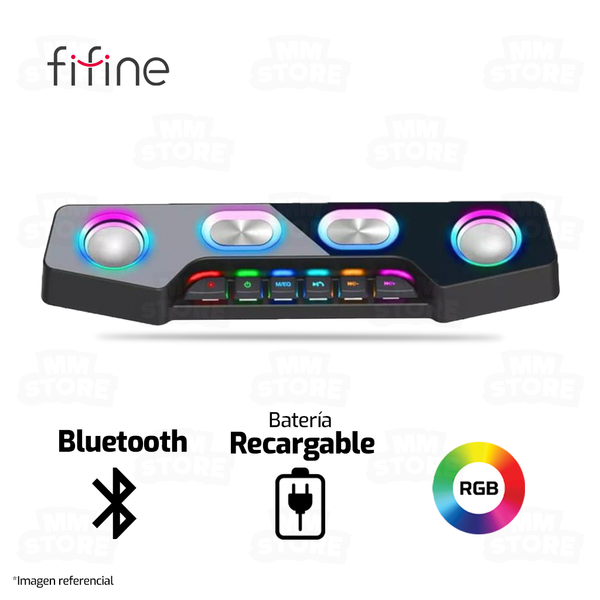 PARLANTE 2.0 FIFINE A16 | BLUETOOTH-3.5MM | RECARGABLE | RGB